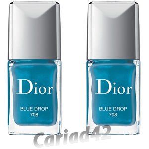 2 Dior Nail Color 708 Blue Drop (0.33oz) .. NEW